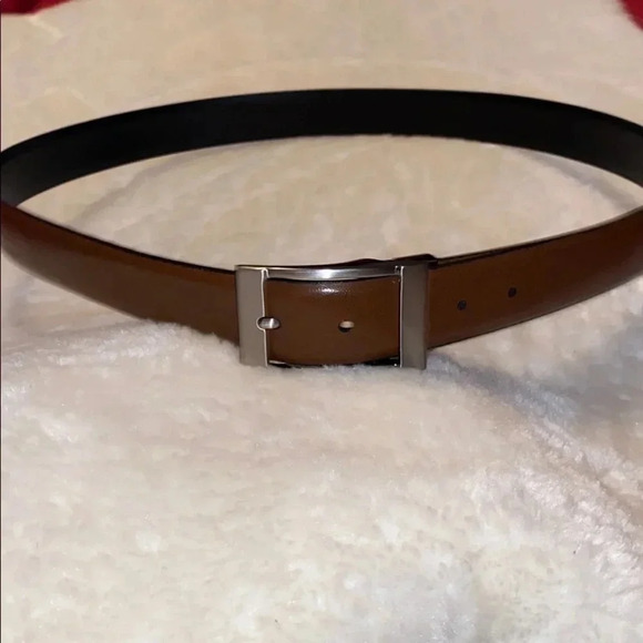Genuine Leather Tan black Men’s belt - Picture 7 of 7